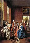Jan Jozef Horemans II Concert in an Interior painting